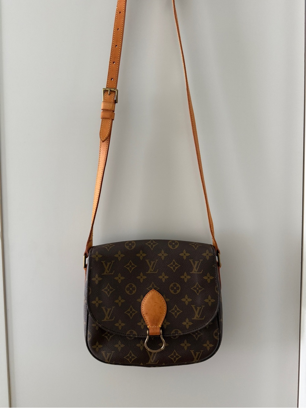 AUTH Louis Vuitton Monogram Canvas Crossbody in Brown and Tan - Picture 3 of 11